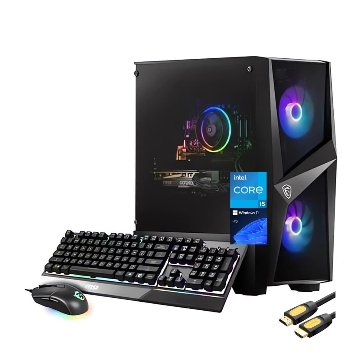 MSI Codex R Gaming Desktop - Intel i5-13400F, RTX 4060 8GB, 16GB DDR5, 1TB NVMe + 1TB HDD, Wi-Fi 6E, Win 11 Pro 13NU