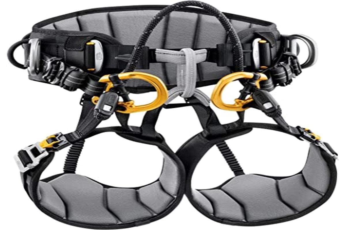 PETZL SEQUOIA SRT - Arnés de asiento para arborista (Single Rope Technique), Negro/Amarillo, Talla 2 C069BA02