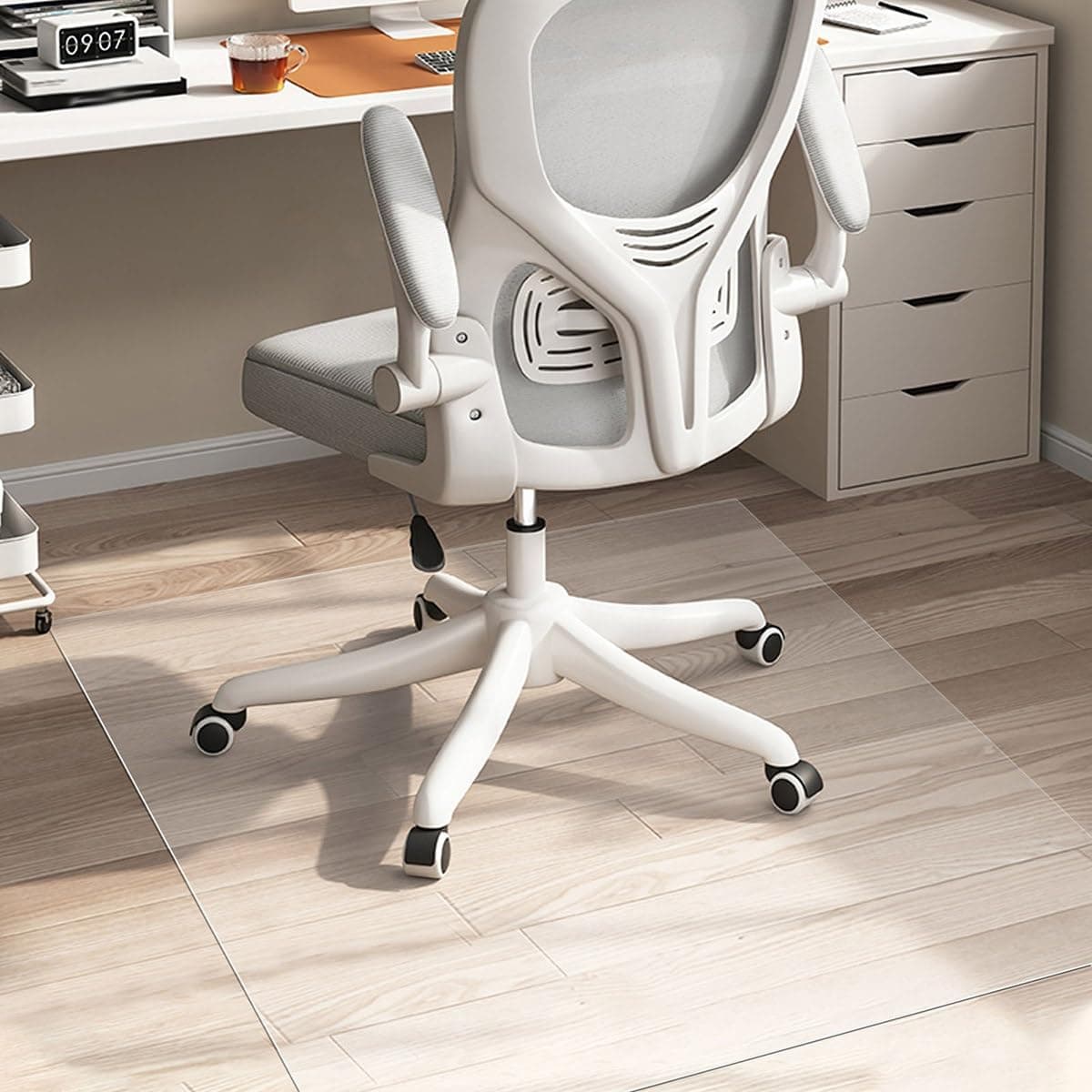 Sjarnoviste Tapete de piso transparente de PVC para sillas 46x72in (varias medidas disponibles) Sdljstore