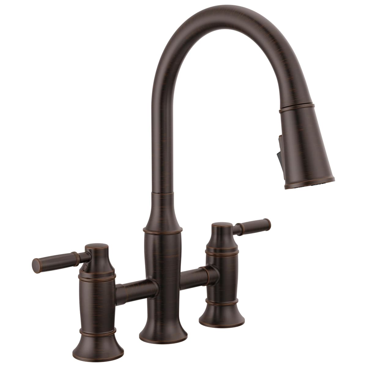 Delta Renaldi Grifo de Cocina Puente con Duchador Extraíble Acabado Oil Rubbed Bronze 2384L-RB-DST