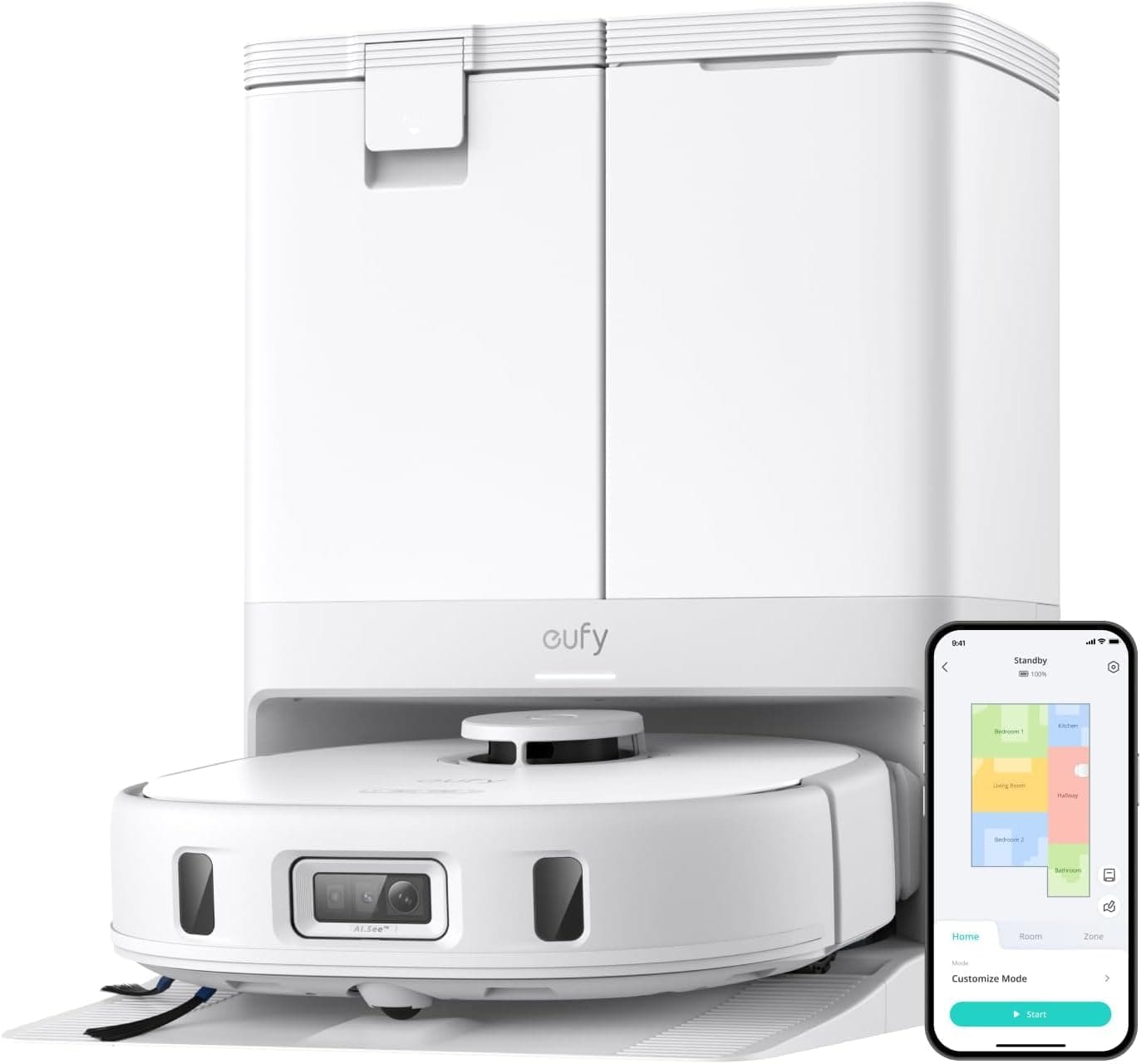 eufy X10 Pro Omni Robot Vacuum and Mop Combo - Blanco T2351