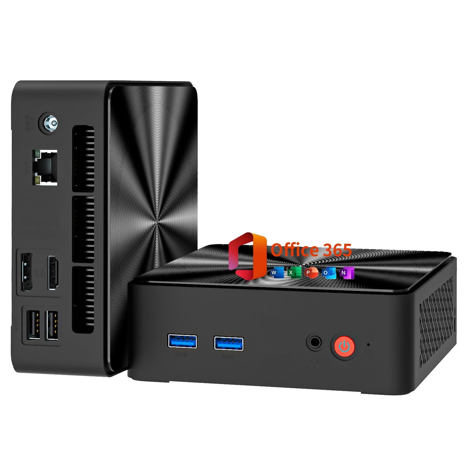 QAZIPO Mini PC Intel N100 4-core 8GB RAM 256GB SSD Windows 11 Dual 4K Office 365 JNE10