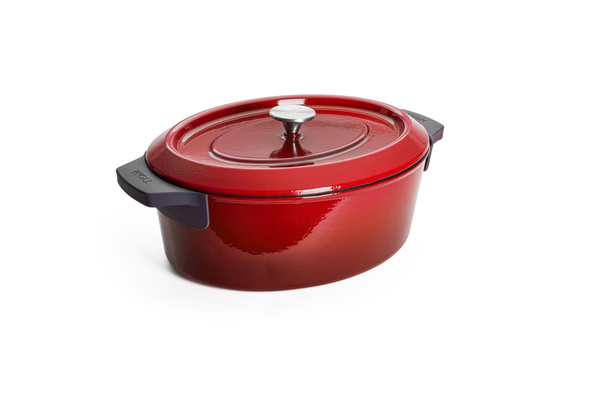 Woll Giannini Fuente para Asar Oval de Acero Inoxidable 7.5 L, Roja 4054359014412