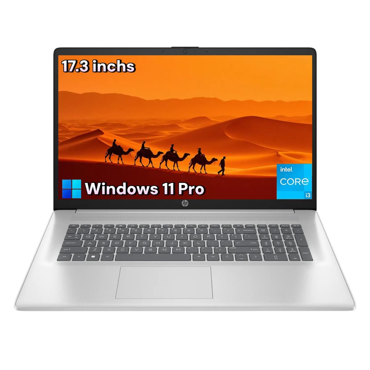HP 17.3 para Negocios y Estudiantes - Windows 11 Pro • Pantalla 17.3" HD+ • Intel i3-N305 de 8 núcleos (mejor que i5-1135G7) • 32GB RAM + SSD 2TB • Wi-Fi 6 • Copilot +PC • Teclado de tamaño completo HP laptop