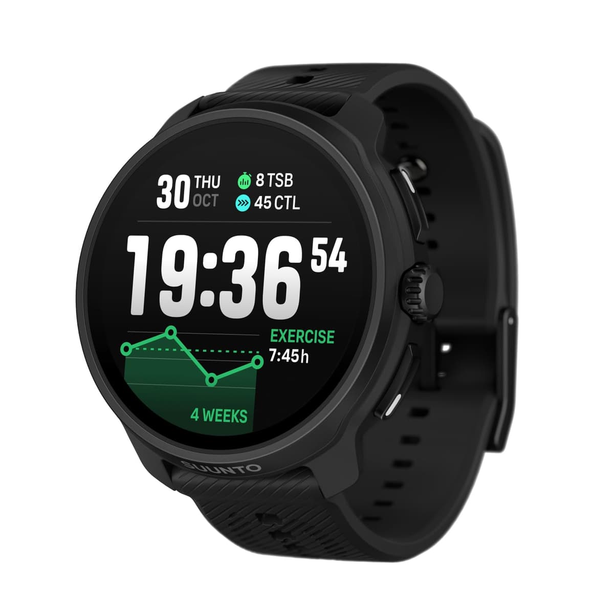 SUUNTO Race 2 Reloj Deportivo GPS, Pantalla Táctil AMOLED de 1.5" con Corona, 16 Días de Batería, Métricas de Entrenamiento y Recuperación, Doble GNSS, 32 GB de Mapas Offline Globales, Ligero, Todo Negro SS051200000