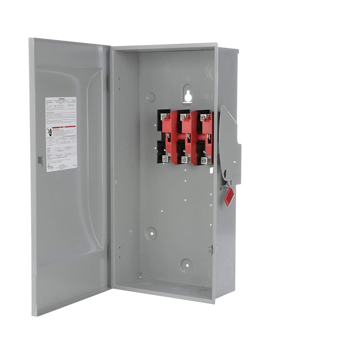 SIEMENS GNF324 200 Amperios, 3 polos, 240 voltios, 3 hilos, SIN FUSIBLE, De uso general, Apto para interiores