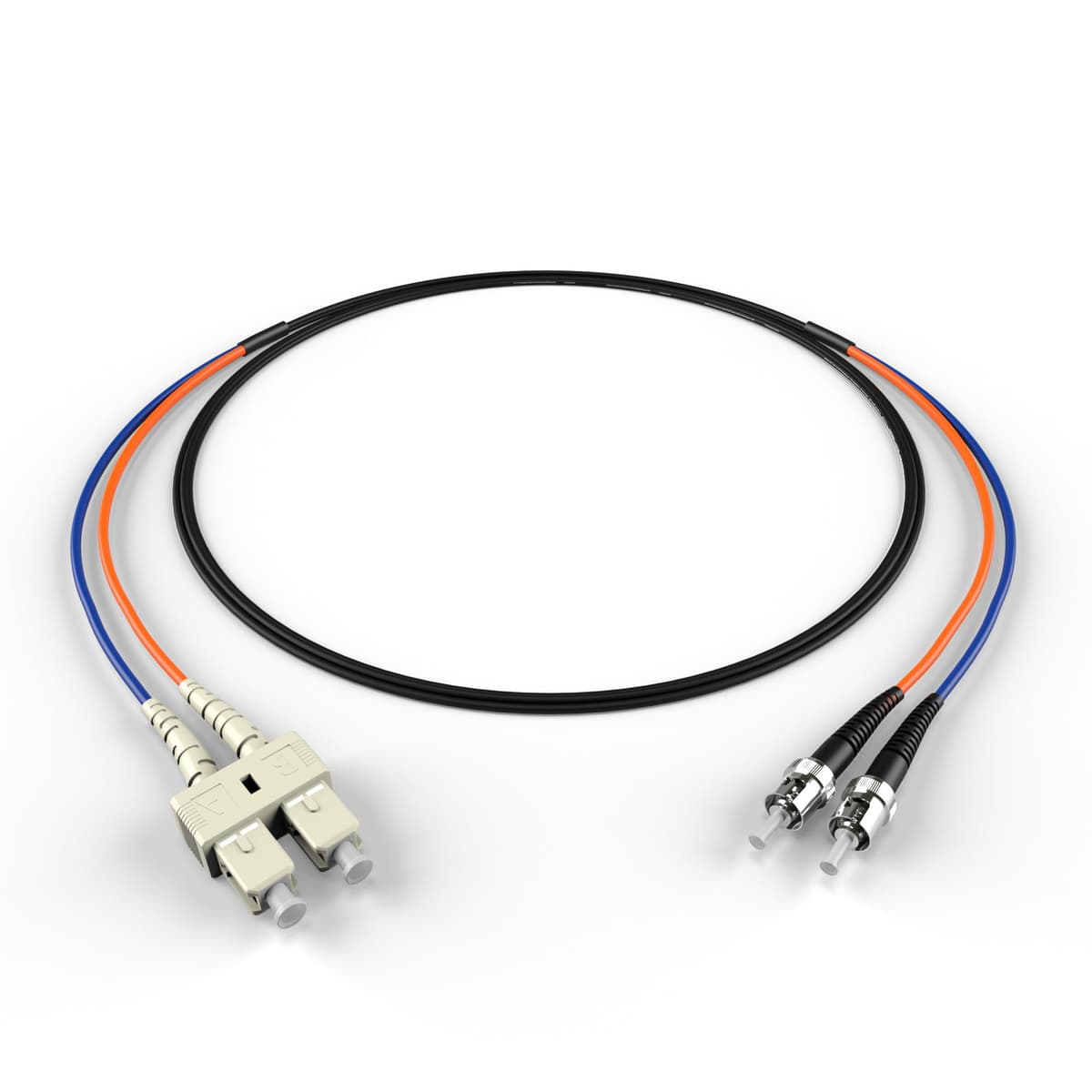 FCD 250M OM1 SC ST Cable de Fibra Óptica | Dúplex Interior/Exterior 62.5/125 SC a ST Multimodo Jumper 250 Metros (820.21 ft) | Hecho en EE. UU. | Longitud: 0.5M-300M FCDUS283v9572