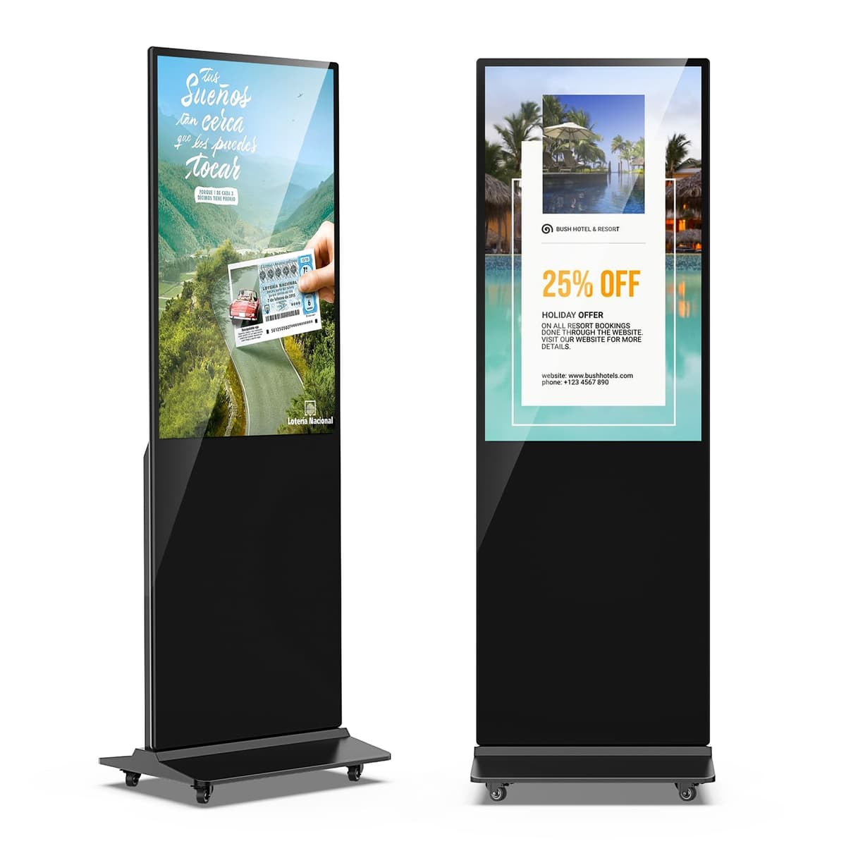JIYANG 43" Digital Signage interior con Android, WiFi, HDMI/USB y reproductor automático