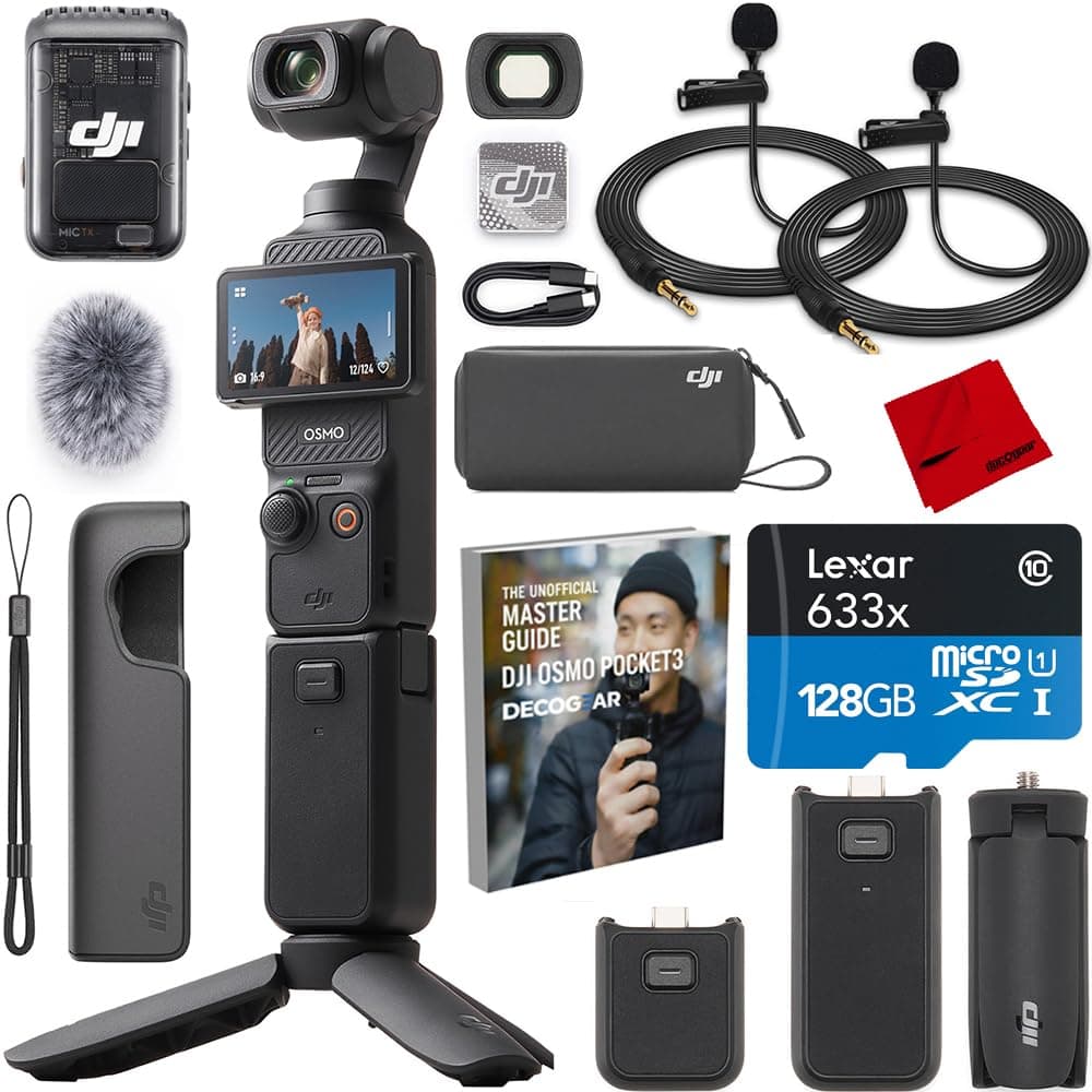 DJI Osmo Pocket 3 Creator Combo - Gimbal 1" 4K120fps con Mic 2, Battery Handle y accesorios E4DJIOSMOPOCK3CC