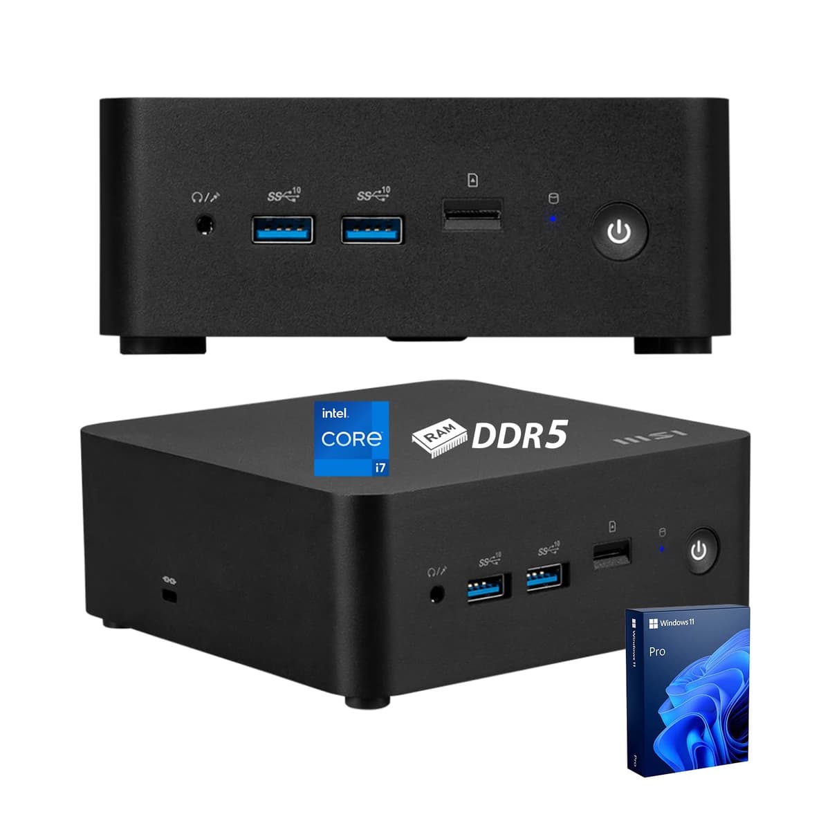 msi Cubi NUC Business Mini Desktop i7-1365U vPro, 32GB DDR5, 1TB SSD, 4 pantallas, Thunderbolt 4, Wi-Fi 6E, Windows 11 Pro Cubi B0B1