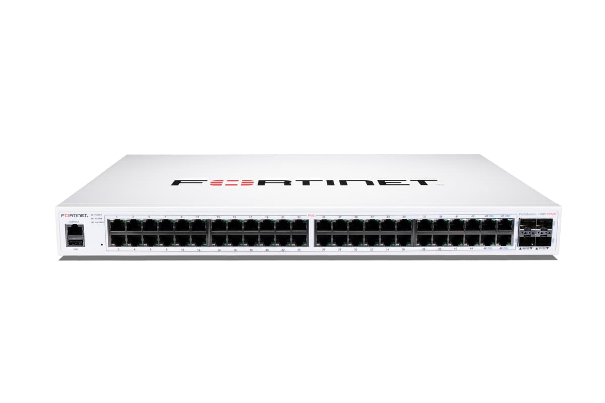 Fortinet FortiSwitch FS-148F-FPOE L2+ Gestionable con 740W PoE
