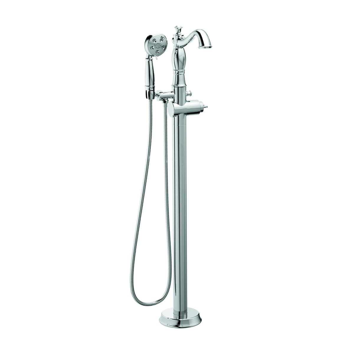 Delta Cassidy Grifería de Piso para Bañera con Ducha de Mano, Cromo T4797-FL-LHP