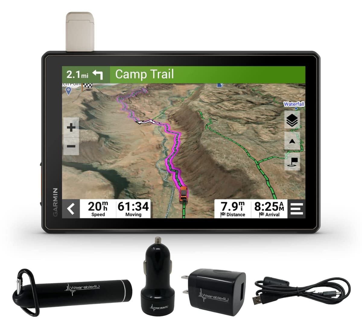 Garmin Tread XL Overland con Bundle Wearable4U - Navegador 10” Rugged, Maps y Power Pack 010-02509-00