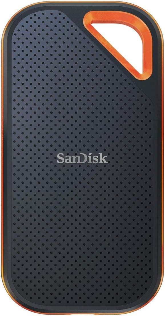 SanDisk SSD Externo 4TB USB 3.2 Gen 2x2 Máx 2000 MB/s Resistente a Salpicaduras Resistente al Polvo SDSSDE81-4T00-GH25 Extreme Pro Portable SSD V2 Empaque Ecológico