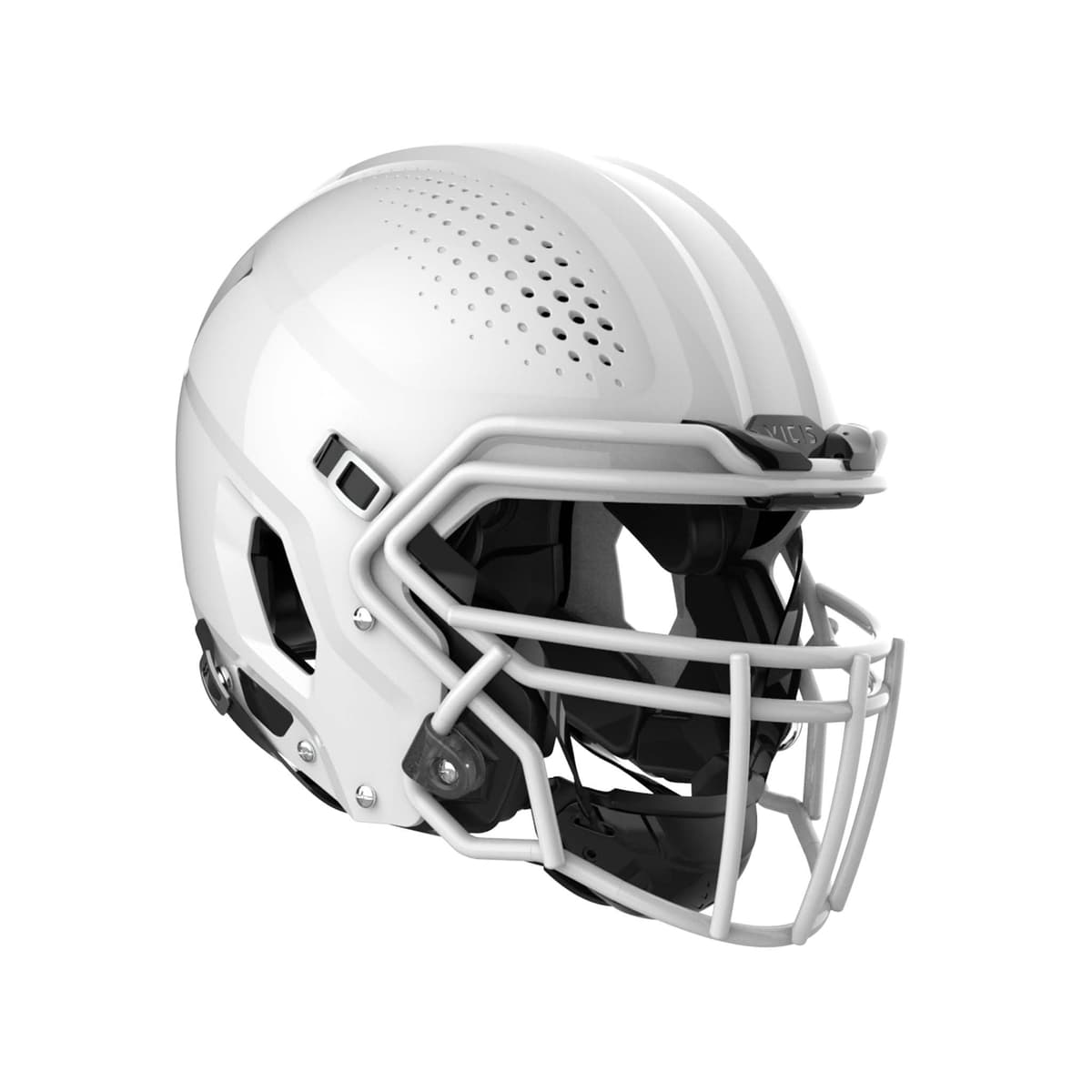 VICIS ZERO2 Casco de fútbol americano tipo varsity, moldeado gloss blanco, mediano, barbuquejo SC-223