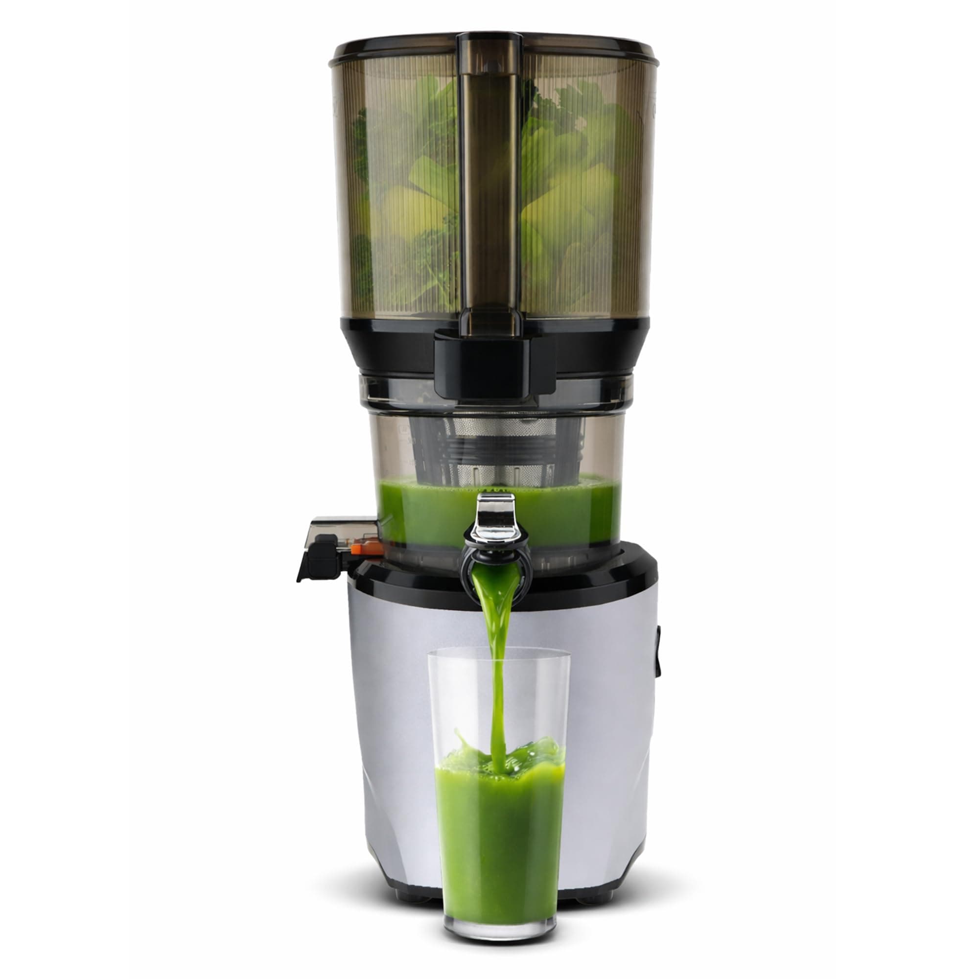 Kuvings AUTO10 Extractor de jugos masticador 240W Silver con tolva 100 oz