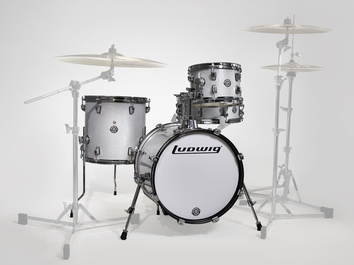 Ludwig LC2797 Breakbeats by Questlove Kit de 4 piezas Shell Pack, Silver Sparkle LC179X028