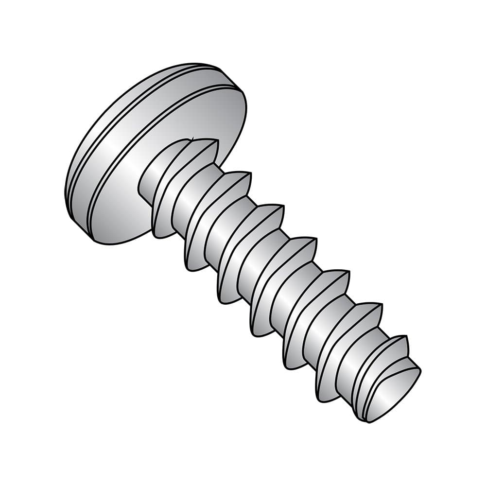 Small Parts 0616LPP410 Tornillo laminado de rosca de acero inoxidable 410 para plástico, Acabado pasivado, Cabeza pan, Punta Phillips, Tamaño de rosca #6-19, Longitud 1" (Paquete de 25)