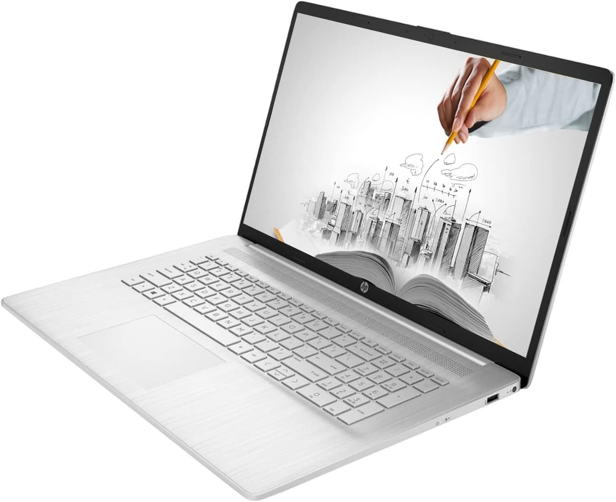HP 17 Pulgadas, Intel Core i3 8 Núcleos, 32 GB RAM, 2 TB SSD + 512 GB PSSD, Windows 11, Pantalla FHD IPS de 17.3", Teclado Numérico 10 Teclas, Wi-Fi 6, USB-C