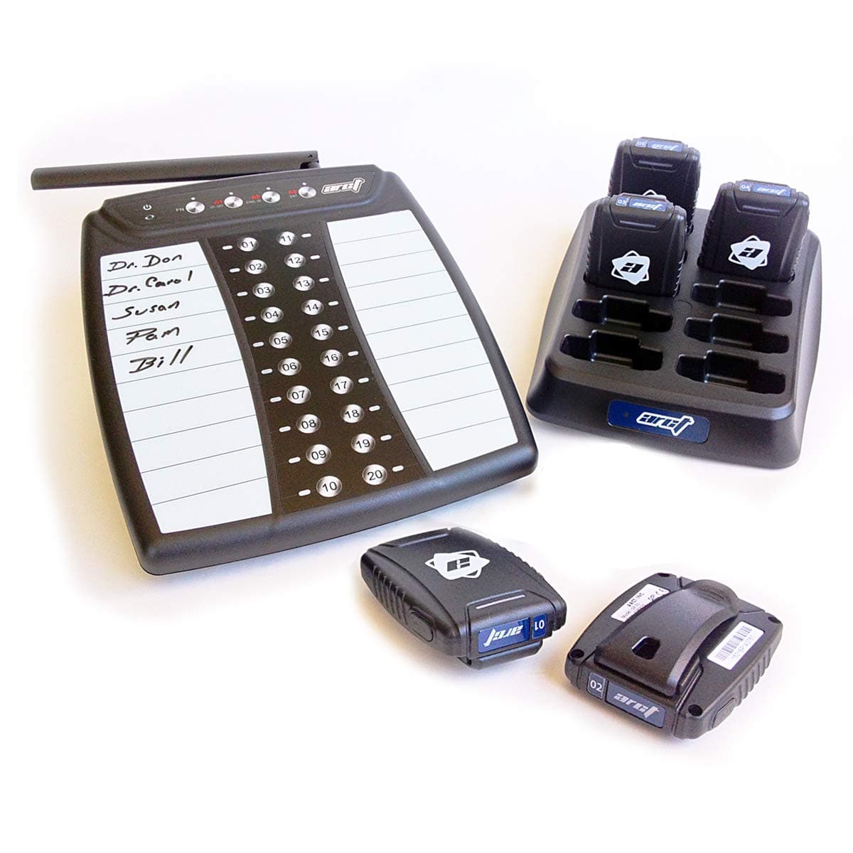 FoodSoftware Sistema de Paginación Inalámbrico Kit - 10 Pagers, Cargador y Transmisor ARCT-01-SP10