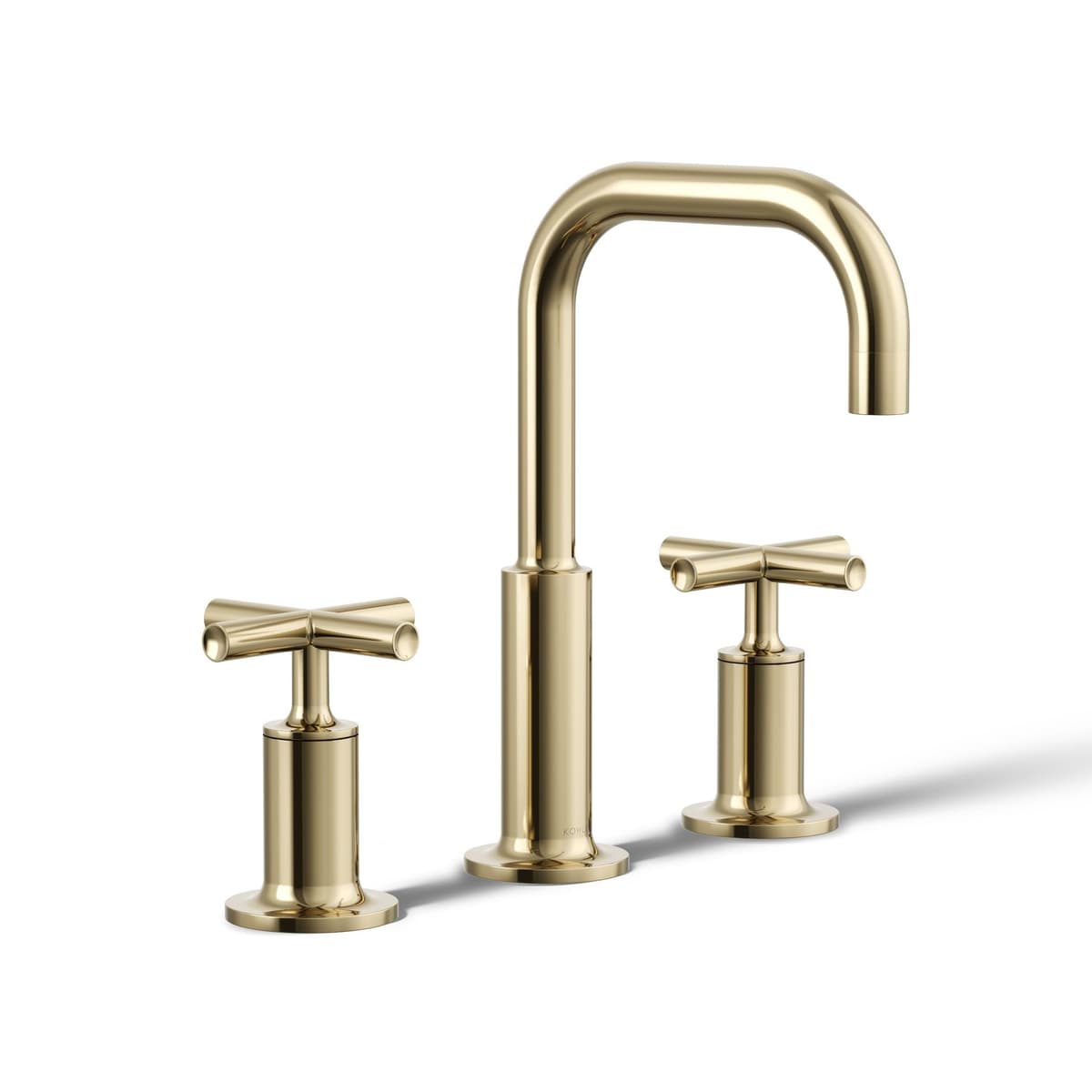 Kohler Purist Grifo Widespread con Manijas Cruzadas, Vibrant French Gold (14406-3-AF)