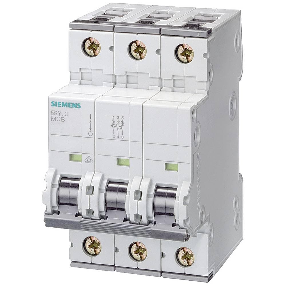 Siemens 5SY43326 Protector suplementario UL 1077, 3 polos, 32 A, curva B, montaje en riel DIN