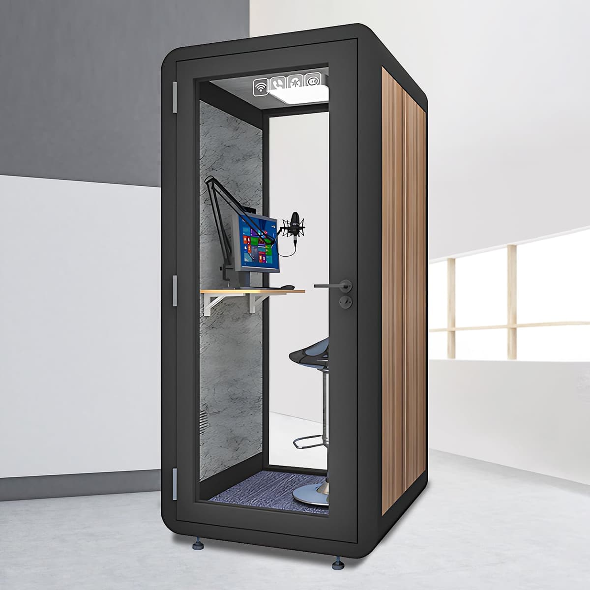 X-Comfot Cabina acústica de oficina GY-8 39.37" con privacidad y ventilación