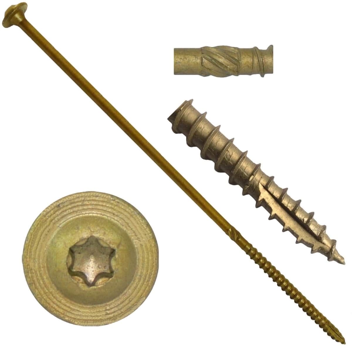 Jake Sales lag screw #17 x 16 - Tornillo estructural para construcción (Caja 100) 17-16-CONSTRUCTION-LAG-SCREWS-100
