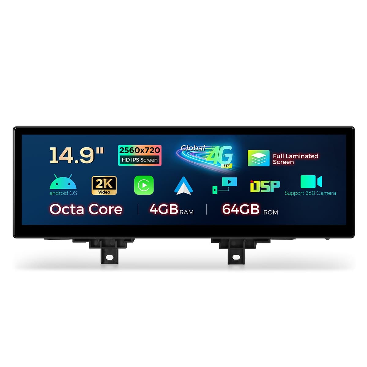 XTRONS 14.9" Android 14 Estéreo para auto para BMW series NBT EVO, 2K IPS, 4+64GB, 4G