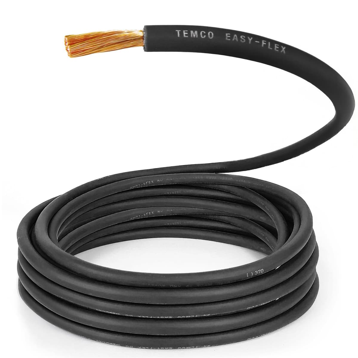 TEMCo Cable 4 AWG 500 ft Negro - Cable de Soldadura y Batería de Cobre Puro WC0128