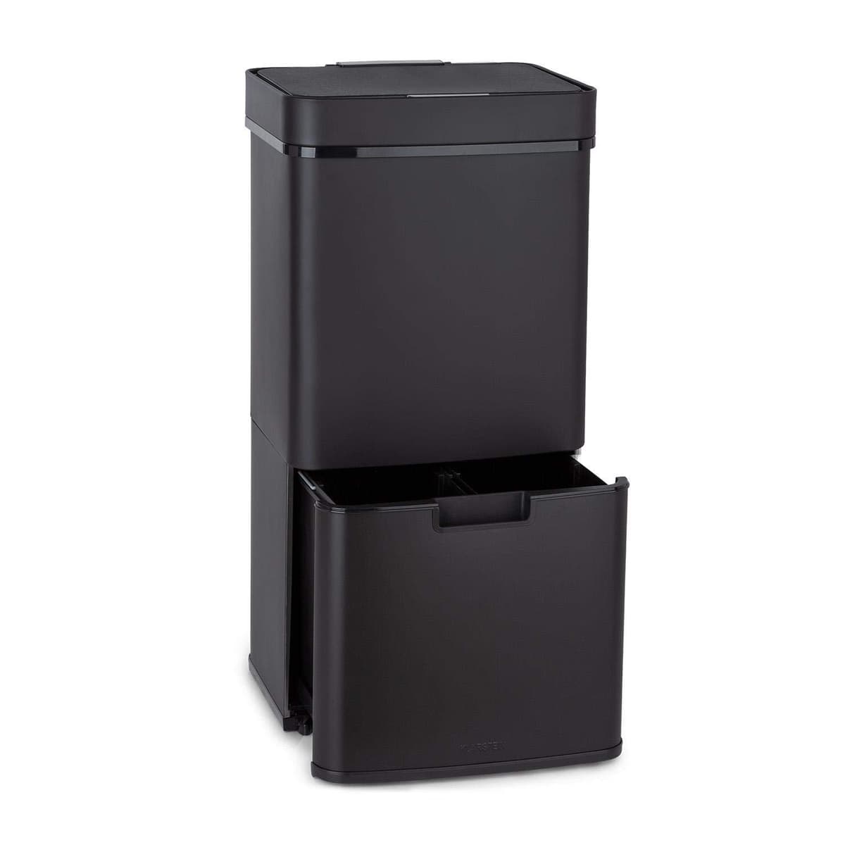 Klarstein Royal Trash Sensor Bin 72 L, 4 Compartimentos, Negro KG15-RoyalTrashM-BK