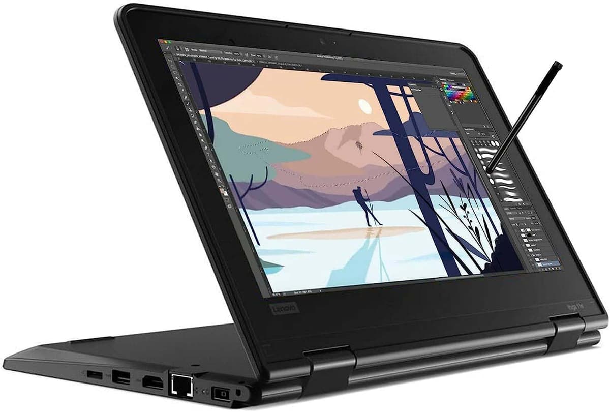 Lenovo Yoga 11e 2 en 1 Convertible Portátil Pantalla Táctil 11.6" Procesador Intel Quad Core N5030 hasta 3.1 GHz 8GB RAM 128GB SSD Cámara Lápiz Windows 11 (11e - Reacondicionado)