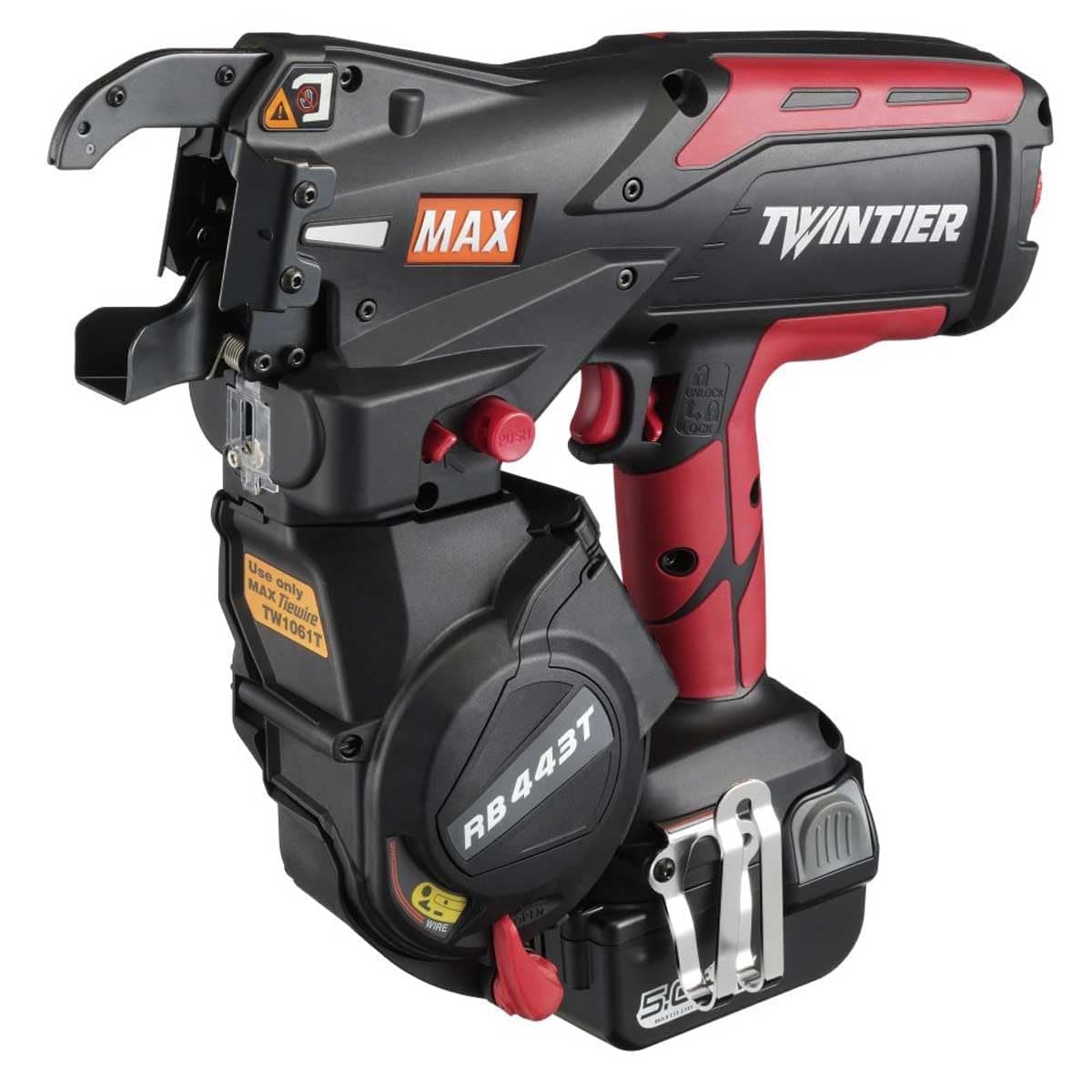 MAX RB443T TwinTier Herramienta Atadora de Varillas hasta #7 x #7 con Alambre 19ga (reemplaza RB441T)
