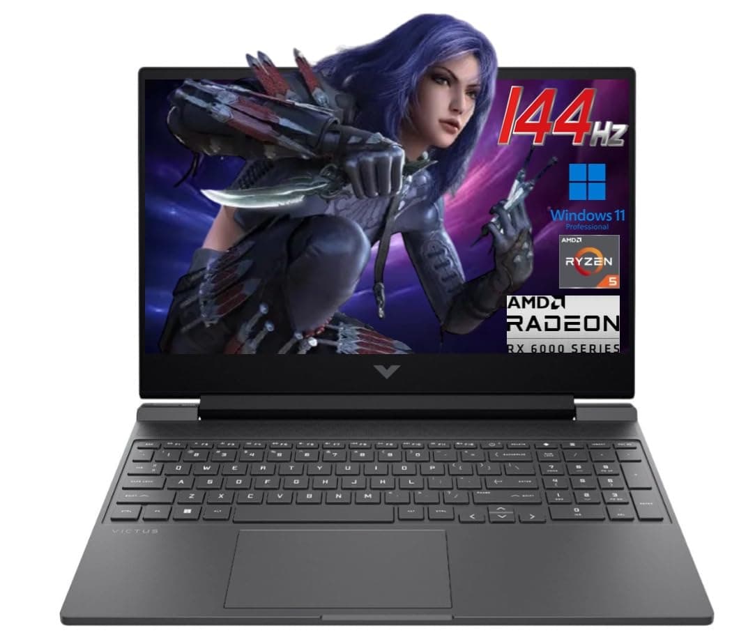 HP Victus 15.6" Gaming 144Hz, Ryzen 5 7535HS, 64GB DDR5, 2TB SSD, RX 6550M, Windows 11 Pro 9Z0K6UA#ABA
