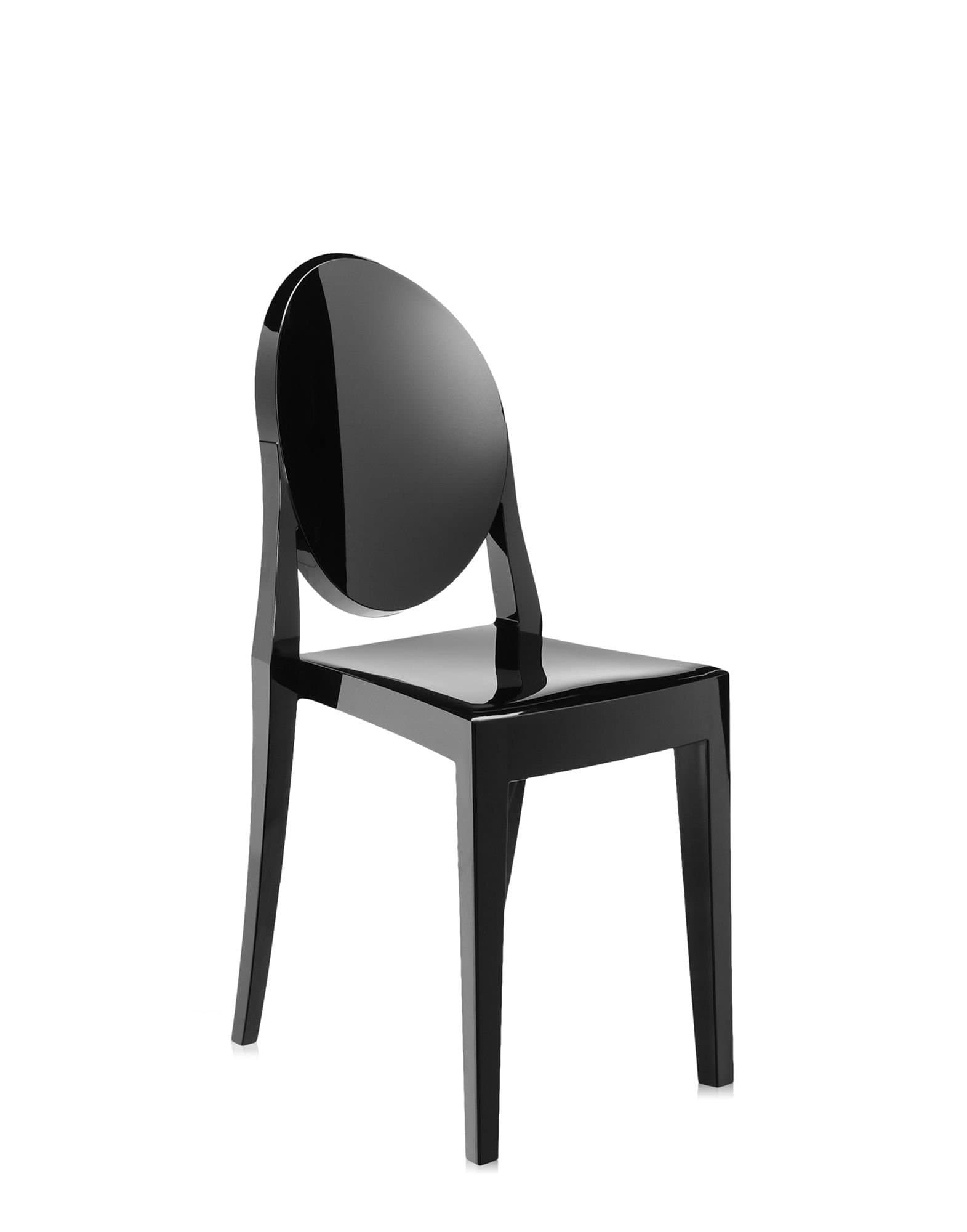 Kartell Victoria Ghost Chair 4857/E6 Pack de 2 Negro Mate