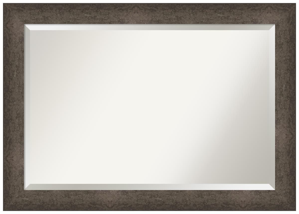 Amanti Art Espejo de baño 41.5 x 29.5 in Marco Dappled Light Bronze con borde biselado 28588100616