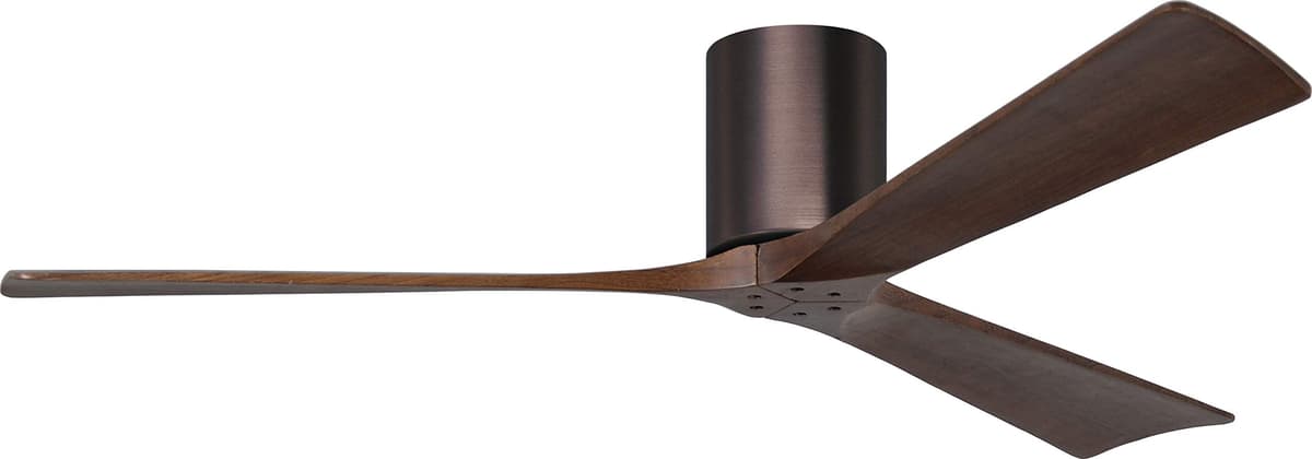Matthews Irene IR3H-BB-WA-60 60" Empotrado DC, 3 aspas de madera de nogal, control remoto y de pared, resistente a la humedad