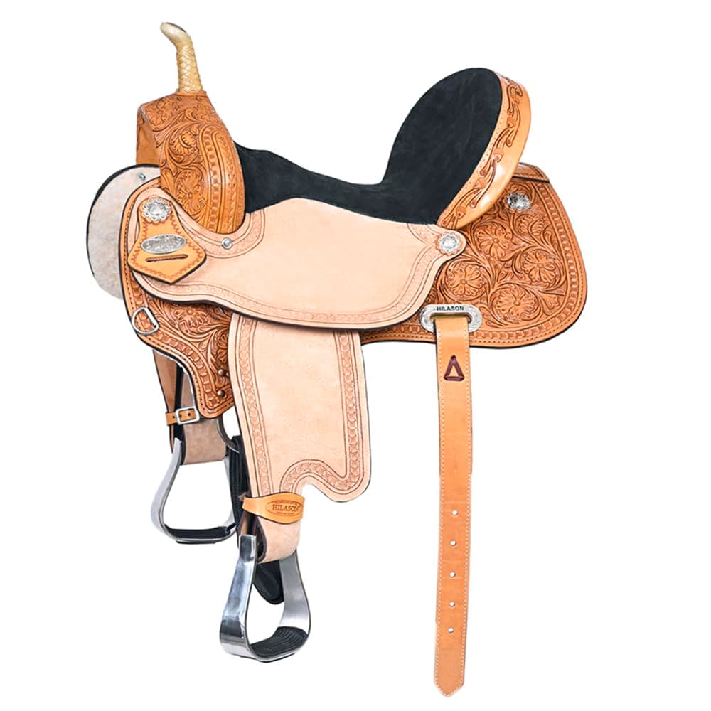 Silla de montar HILASON occidental 17" con flex tree y cuero americano HSTT127BZ-17