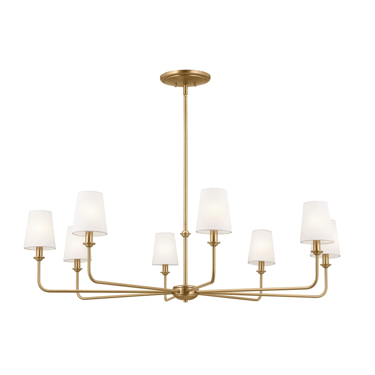 Kichler Pallas candelabro 8 luces brushed natural brass 42.75" x 15.75" (52517BNB)
