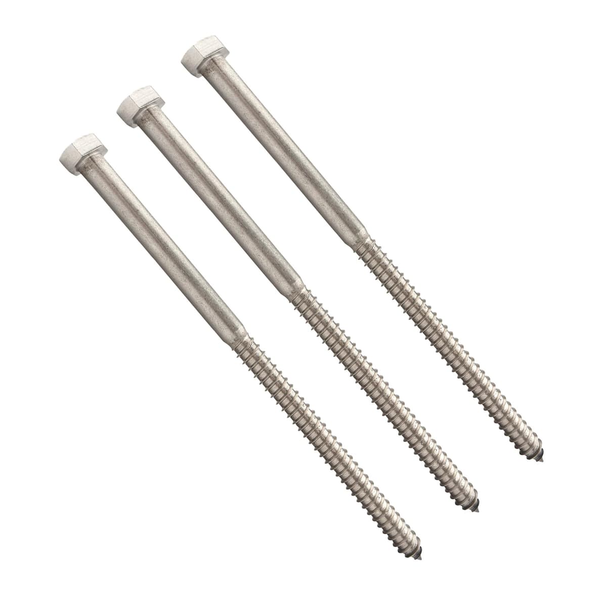 Conquest Lag Bolt 5/8" x 12" hex, 18-8 acero inoxidable, rosca gruesa (25 pack) LB4SS-58X12-25PK