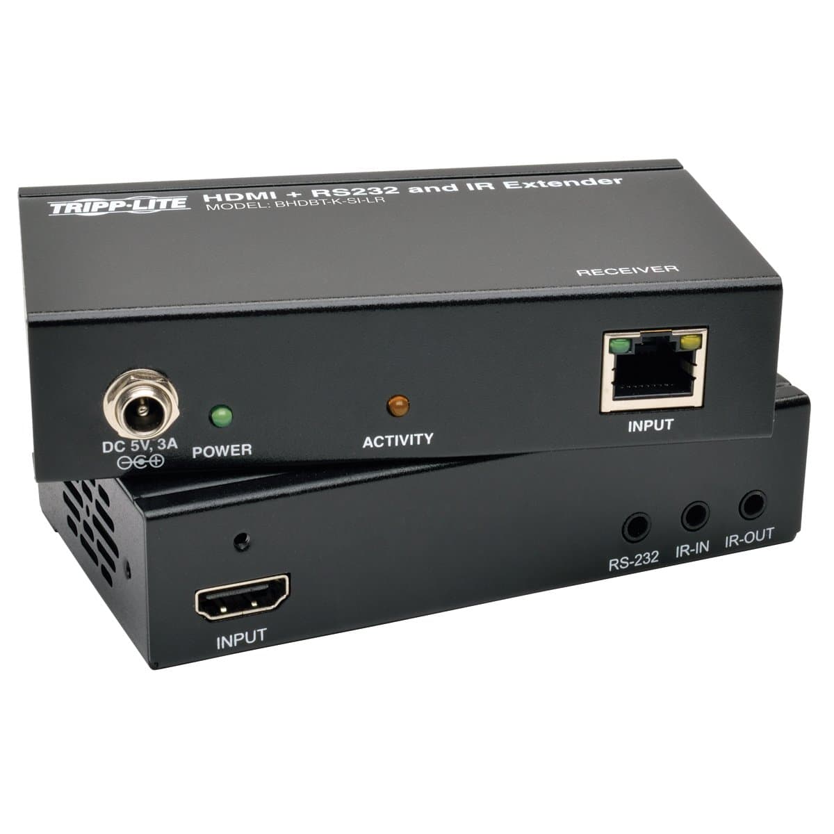 Kit extensor Tripp Lite HDMI sobre cable Cat5e/6/6a Ethernet, extiende hasta 100 m (328 pies), control serial e IR, 4K @ 30Hz, HDBaseT, garantía 1 año (BHDBT-K-SI-LR)