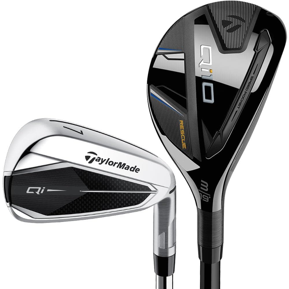 TaylorMade Qi Combo Hierros 4/5 Rescue 6-P, AW Acero Stiff para diestros V9851209
