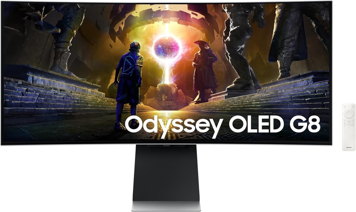 Samsung Odyssey G8 34" Curvo OLED Ultra WQHD 175Hz, G-Sync Compatible (LS34DG850SNXZA)