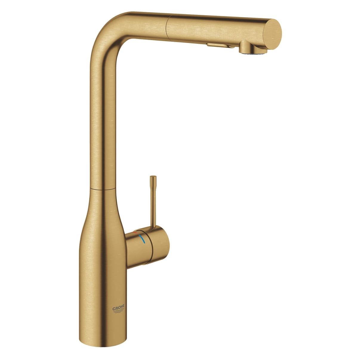 Grifo de Cocina GROHE Essence con Ducha Extraíble Brushed Cool Sunrise 30271GN0