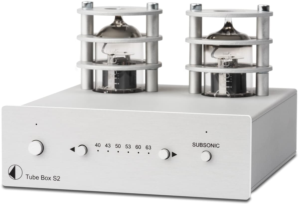 Previo de Phono Pro-Ject Tube Box S2 Pure-Tube MM/MC (Plateado)