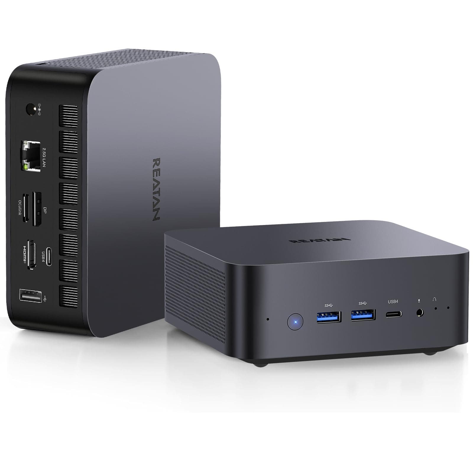 Reatan X7 Barebone Mini PC OCuLink AI con AMD Ryzen 7 255 (sin SSD, RAM ni OS) Silver9-EC