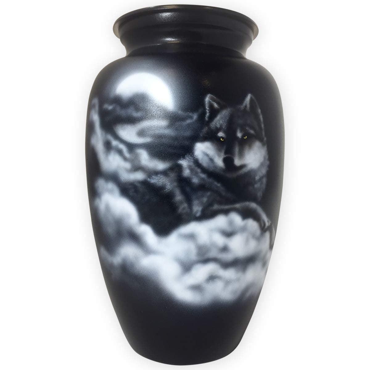 Beautiful Life Urns Twilight Wolf Urna Cremación Pintada a Mano Grande/Adulto UBV0116-L