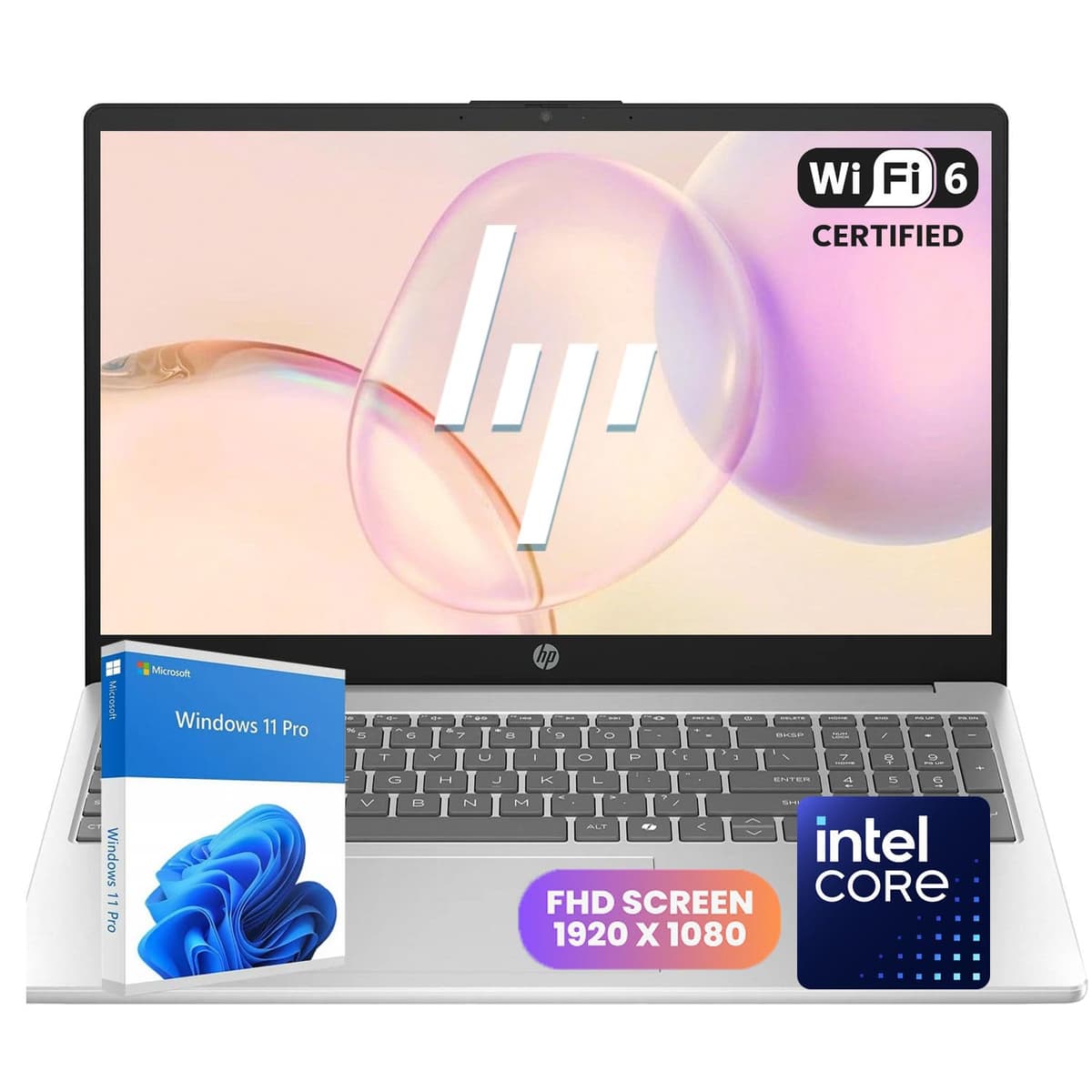 Portátil HP Pavilion | Procesador Intel | 16 GB DDR4 RAM | SSD PCIe de 2 TB | Pantalla 15.6" FHD 1080p | Windows 11 Pro | Wi-Fi 6 y Ethernet | Teclado de tamaño completo | Rendimiento para todo el día para trabajo y estudio