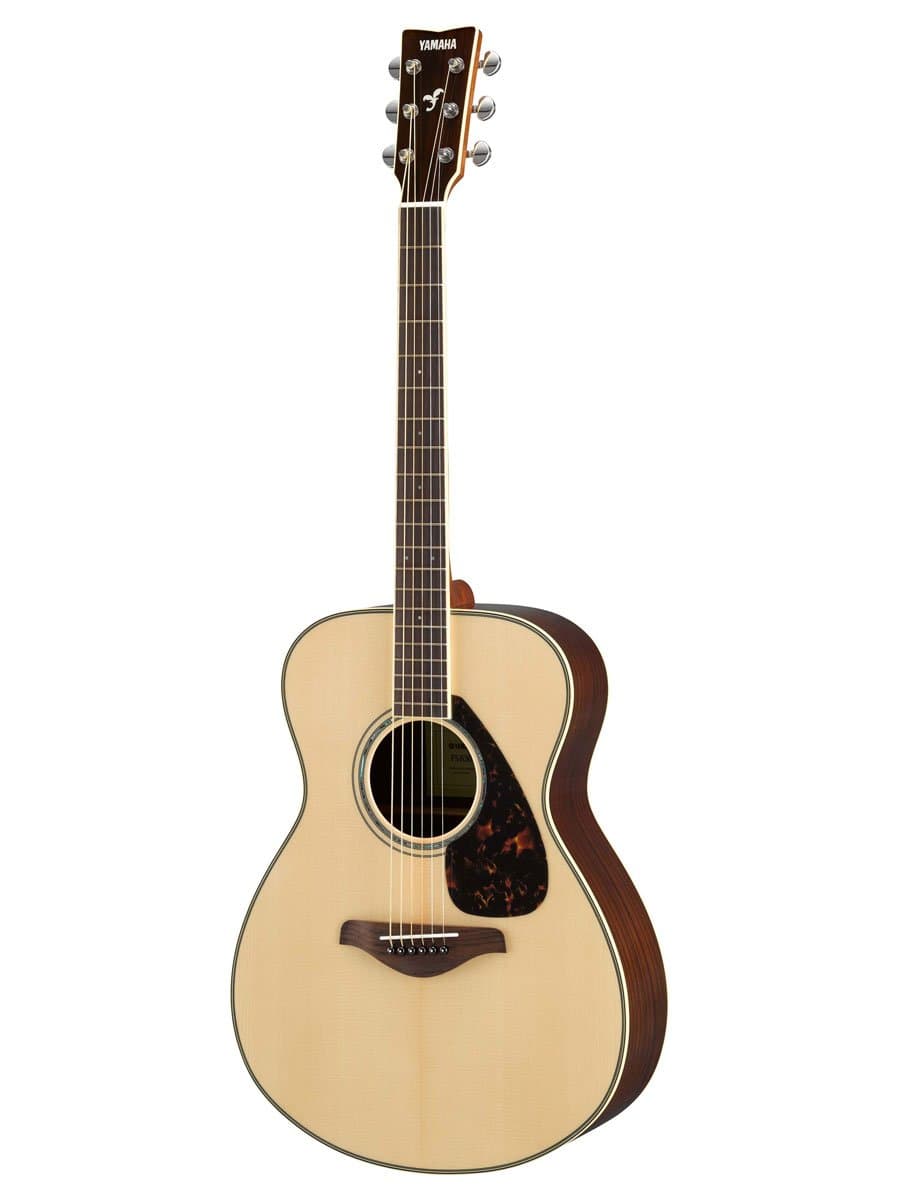 Guitarra acústica Yamaha FS830 cuerpo pequeño tapa maciza, color natural
