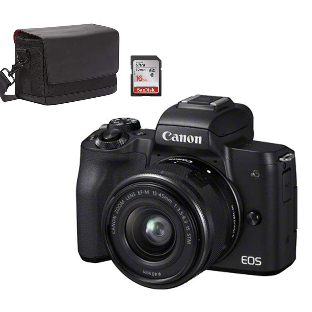 Canon EOS M50 + EF-M 15-45mm Kit (Negro) con Estuche y SD 16GB EOS M50 Travel